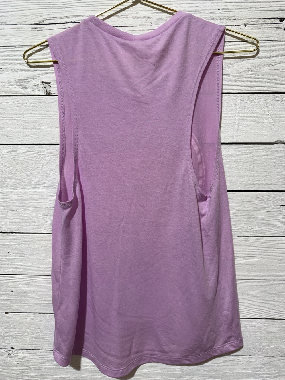 Bella Canvas Lavender Muscle Tank with Hot Pink 'Raise Them Kind' Graphic - Picture 4 of 4